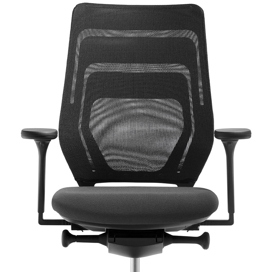 fm Asiento Bürodrehstuhl in Anthrazit konfigurierbar Rückenlehne Transparent