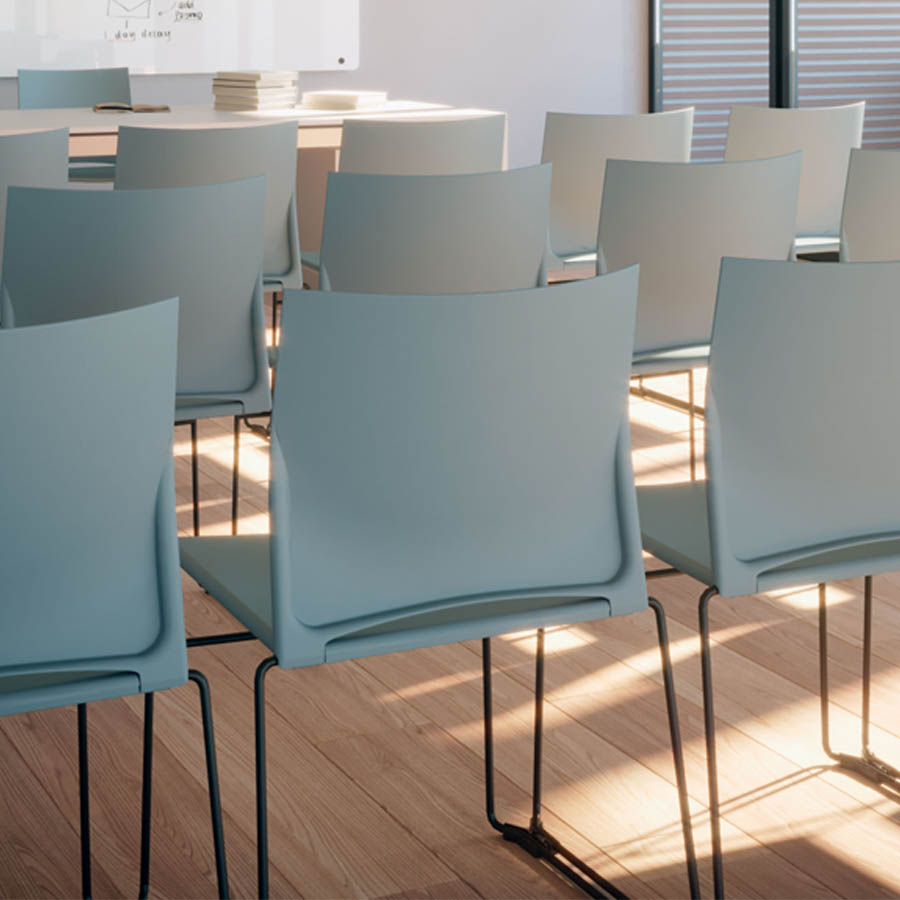 Profim Ariz ungepolstert - mit Reihenverbindern - Gestell schwarz