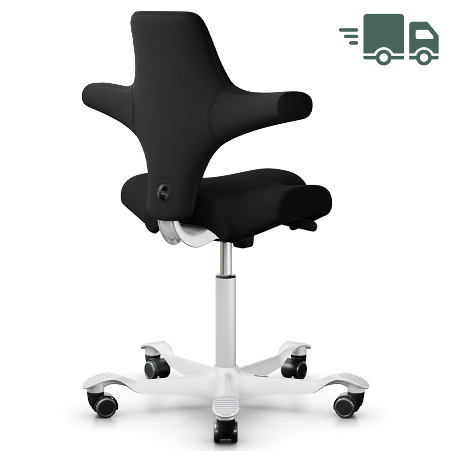 HAG CAPISCO 8106 Stoff Xtreme schwarz mit Sattelsitz - Gestell weiß