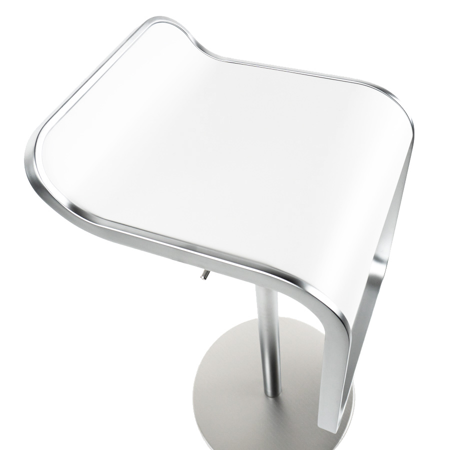 lapalma LEM S83 Barhocker | Sitz Fenix weiß | Detail Sitz