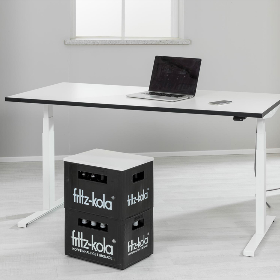 Bundle Kinderschreibtisch CLEO elektrisch höhenverstellbar weiß