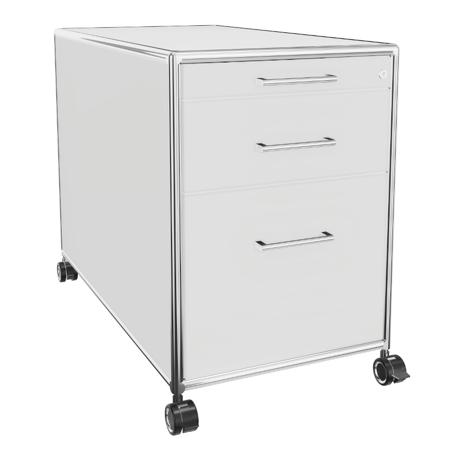 Rollcontainer-Chrom-in-Weiss