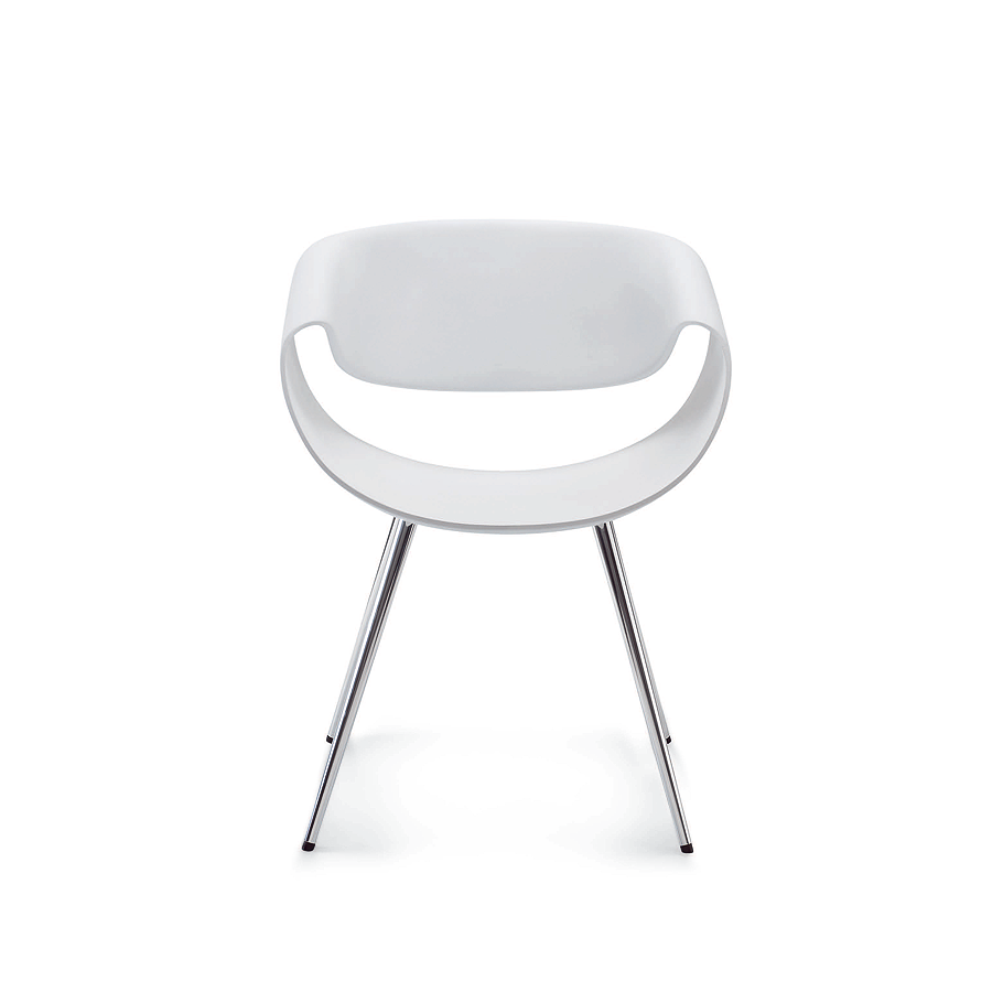 PT042 weiss mit Fuessen Alu poliert