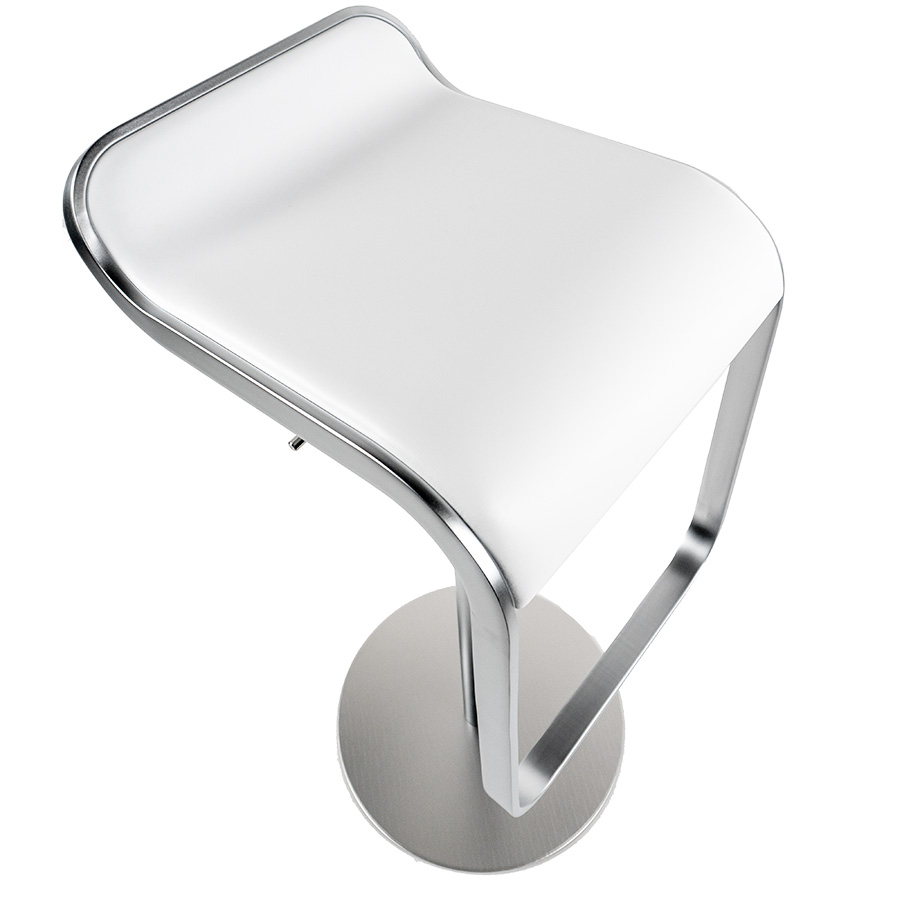 Lapalma LEM S80 Leder weiss Detail Sitzfläche