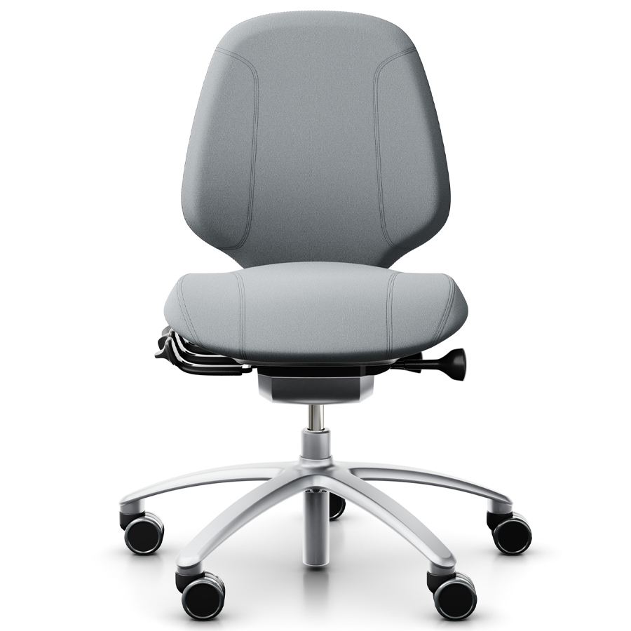 RH Mereo 200 silver mit halbhoher Rückenlehne - Gestell silber - Xtreme grau - Frontansicht