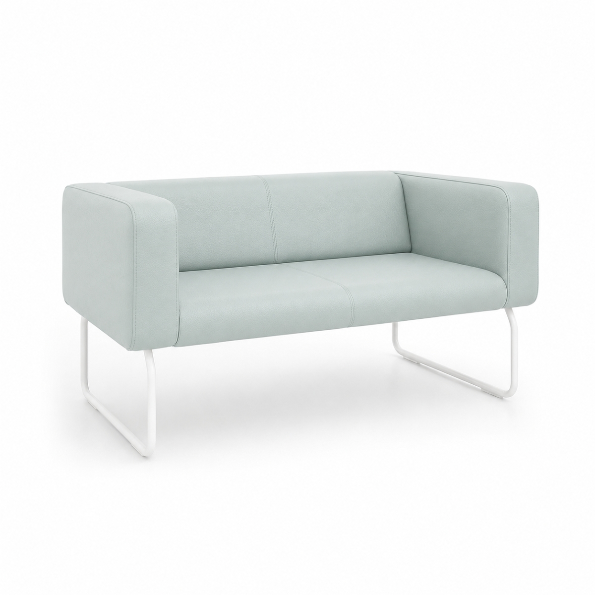 Bejot 2-Sizter Sofa Legvan Kunstleder blau