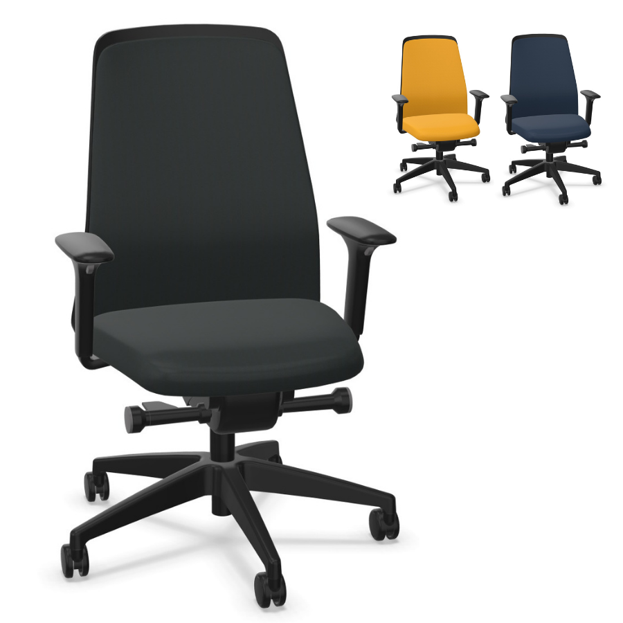 Interstuhl EVERYis1 (EV311) Bürostuhl schwarz mit Chillback Rückenlehne