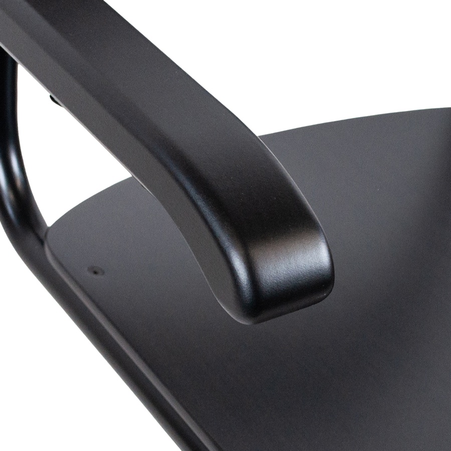 THONET Stahlrohr-Freischwinger S 43 F mit Armlehnen - Nahaufnahme Armlehne