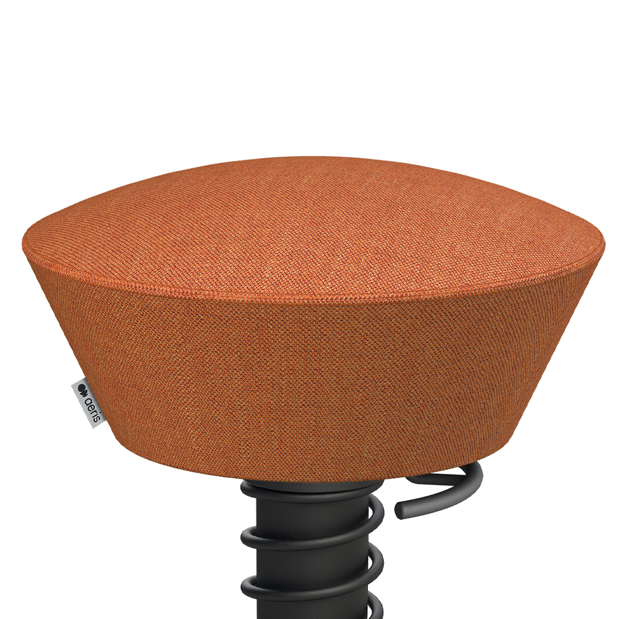 Aeris Swopper Capture Wolle orange-rot meliert - Rollen - Gestell schwarz - Nahaufnahme