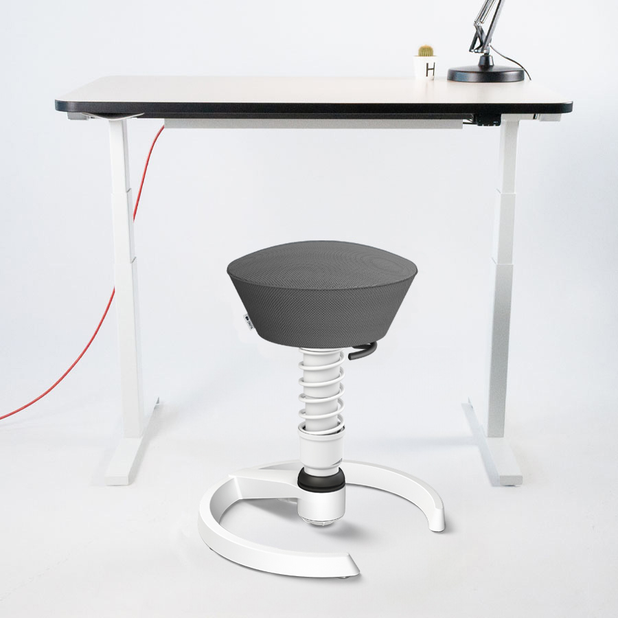 Bundle Schreibtisch NewWORK weiß & aeris Swopper grau