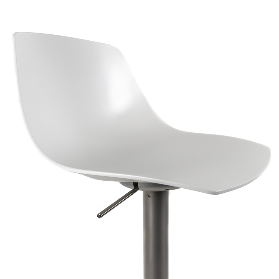 lapalma MIUNN S104 Barhocker | Baydur weiss | Gestell Edelstahl | Platte rund