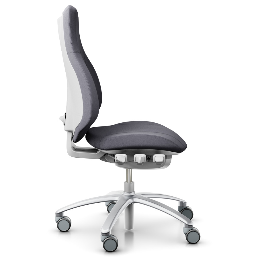 RH Mereo 220 silver-grey mit hoher Rückenlehne - Stoff Xtreme grau - Seitenansicht