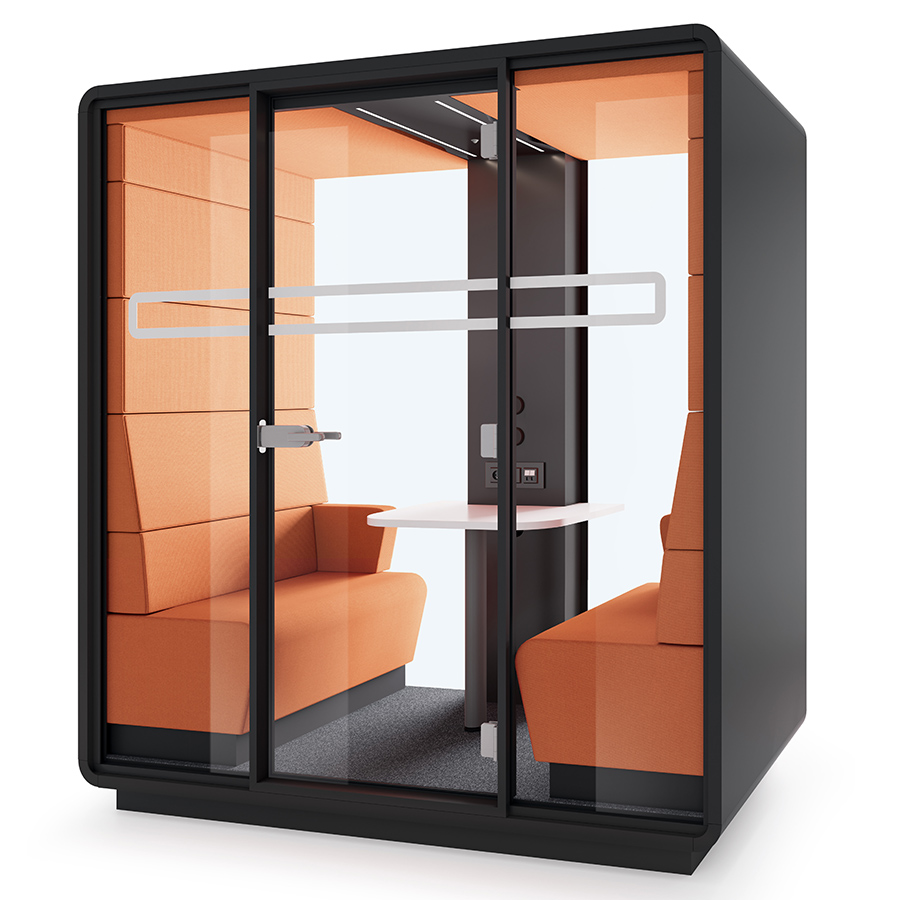 Hushoffice Hushmeet.S Akustikbox konfigurierbar in Wool Terracotta