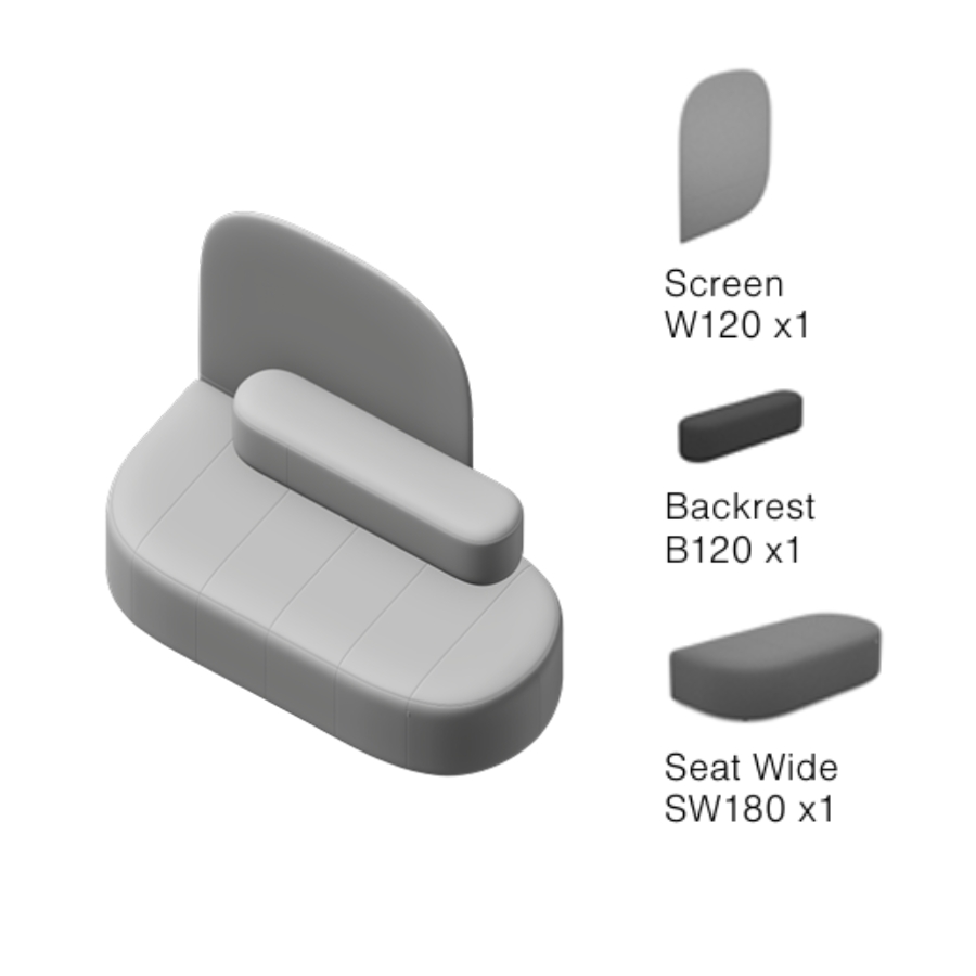 Profim Revo Highback Sofa Loungemodul SSW-5 - Übersicht Module