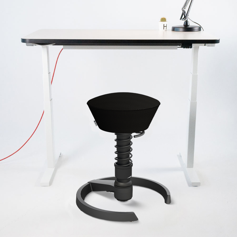 Bundle Schreibtisch NewWORK weiß & aeris Swopper schwarz