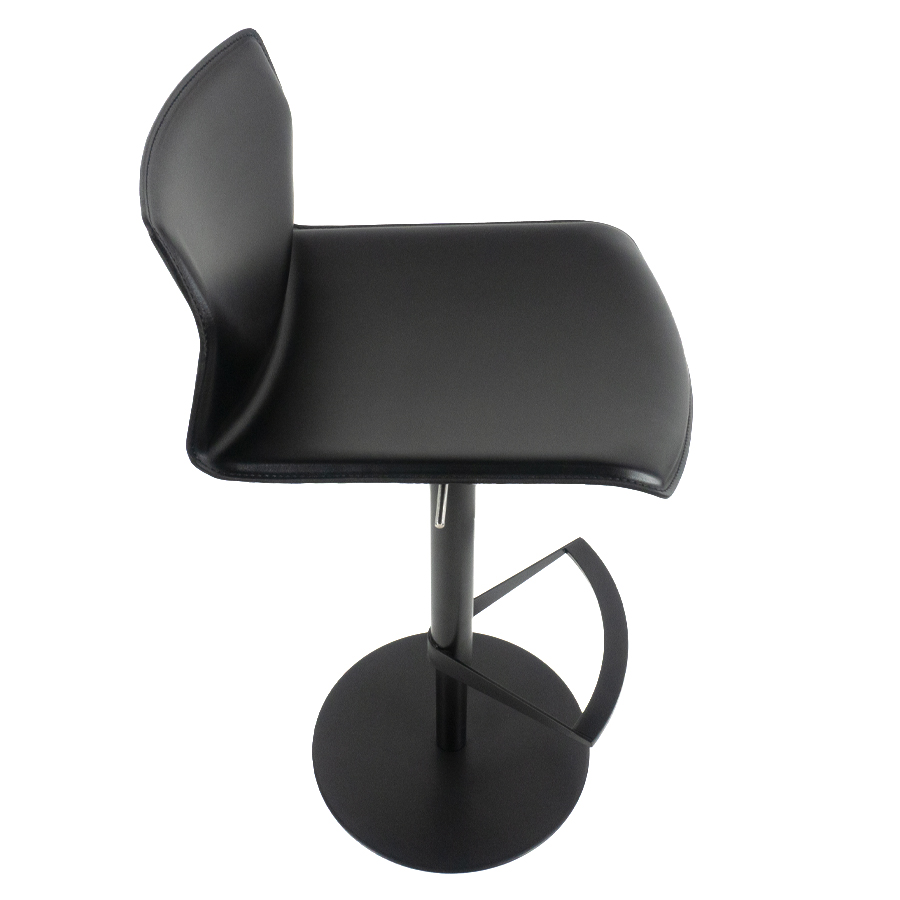 lapalma KAI Barhocker Sitzschale aus Leder schwarz