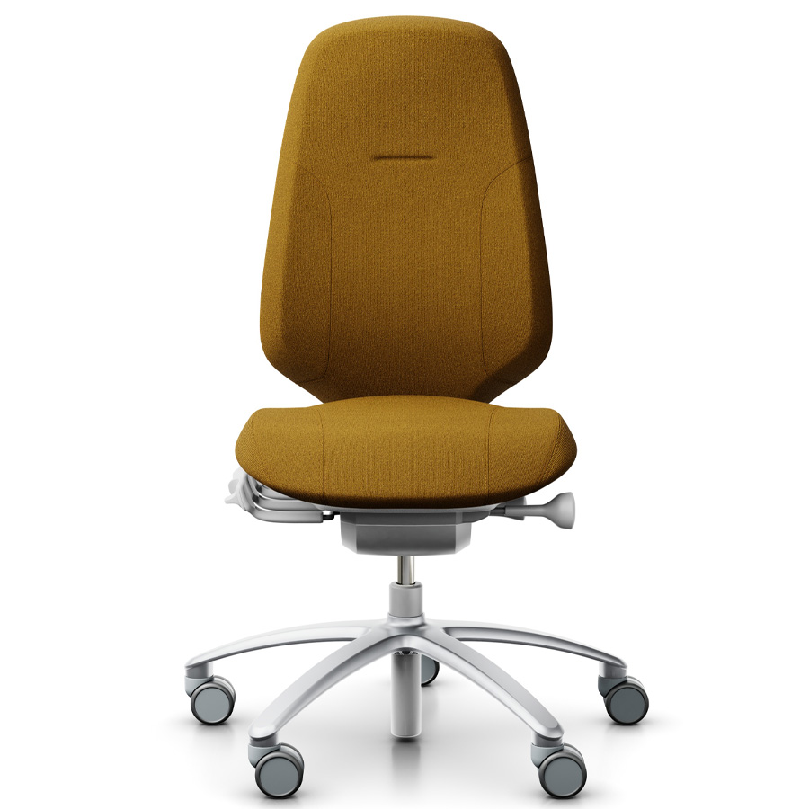 RH Mereo 300 silver-grey hohe Rückenlehne - Stoff Capture ocker - Frontansicht