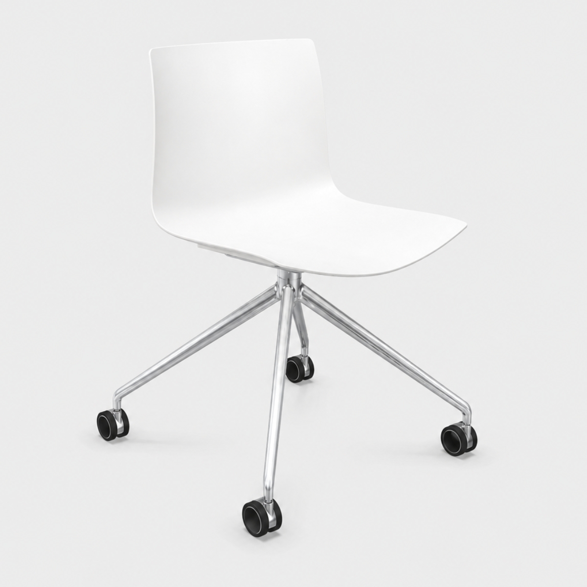 arper catifa drehsessel 46 0369 Schale weiß - Gestell alu
