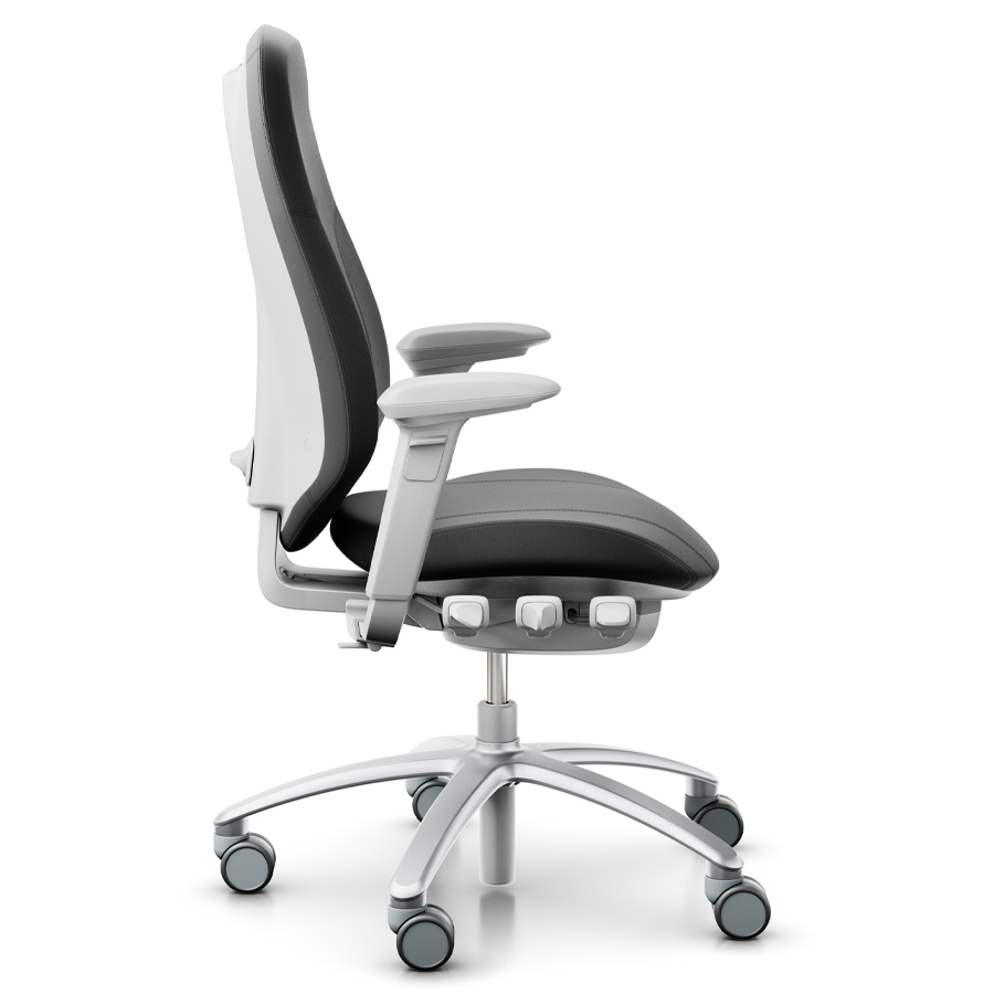 RH Mereo 300 silver-grey hohe Rückenlehne u. Armlehnen - Seitenansicht