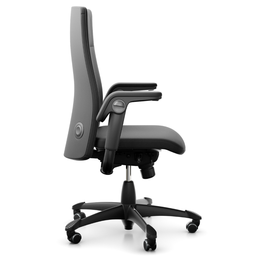 HAG Tribute 9021 Chefsessel schwarz Fußkreuz/Gestell schwarz - Seitenansicht