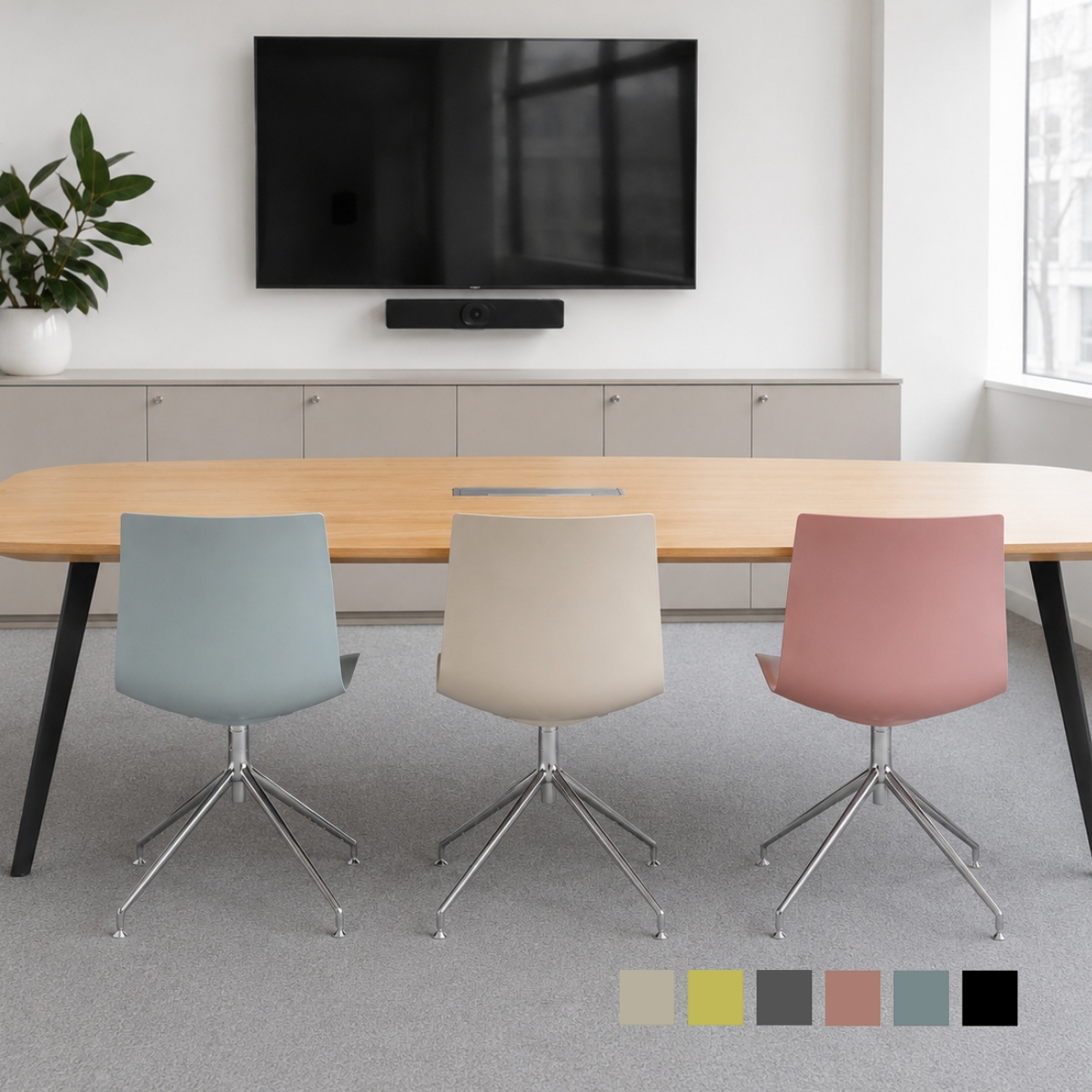 Arper CATIFA 46 0368 Stuhl mit Drehfußgestell - verschiedene Farben