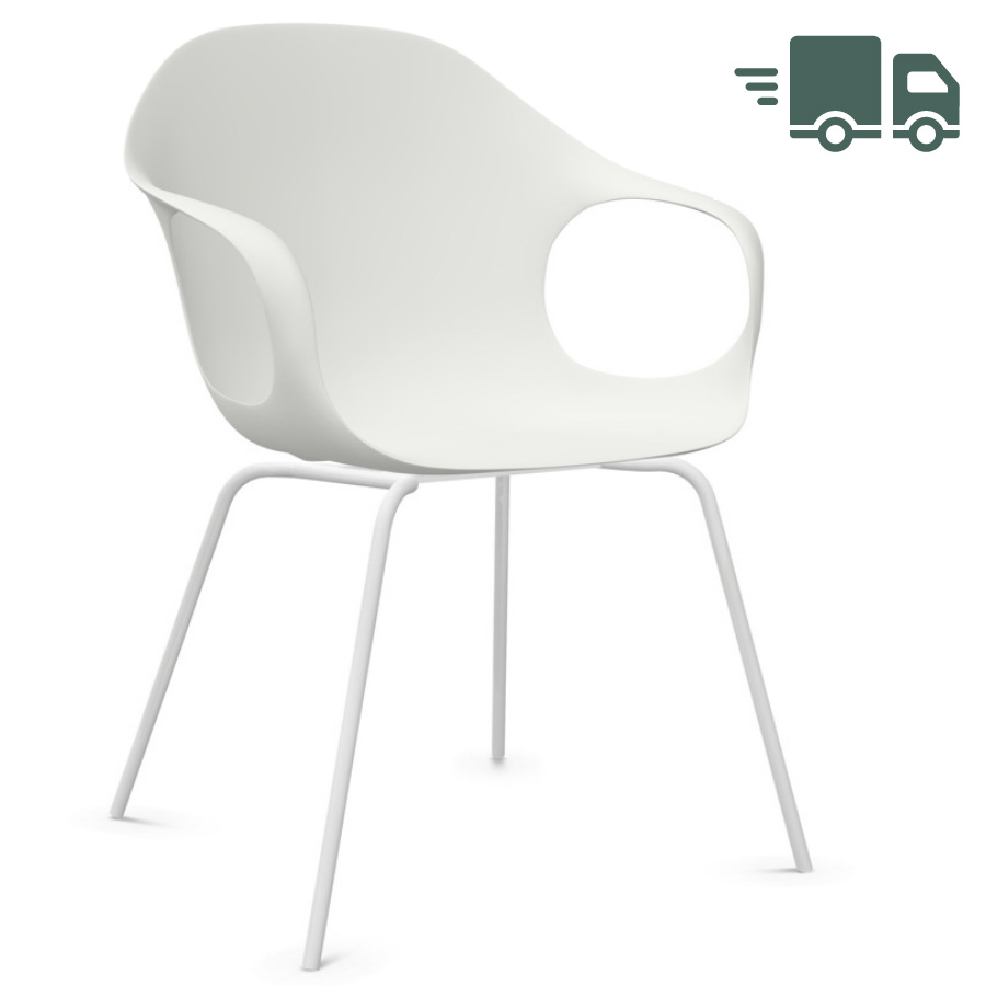 Kristalia ELEPHANT Stuhl weiß mit Vierfußgestell weiß - schnell geliefert