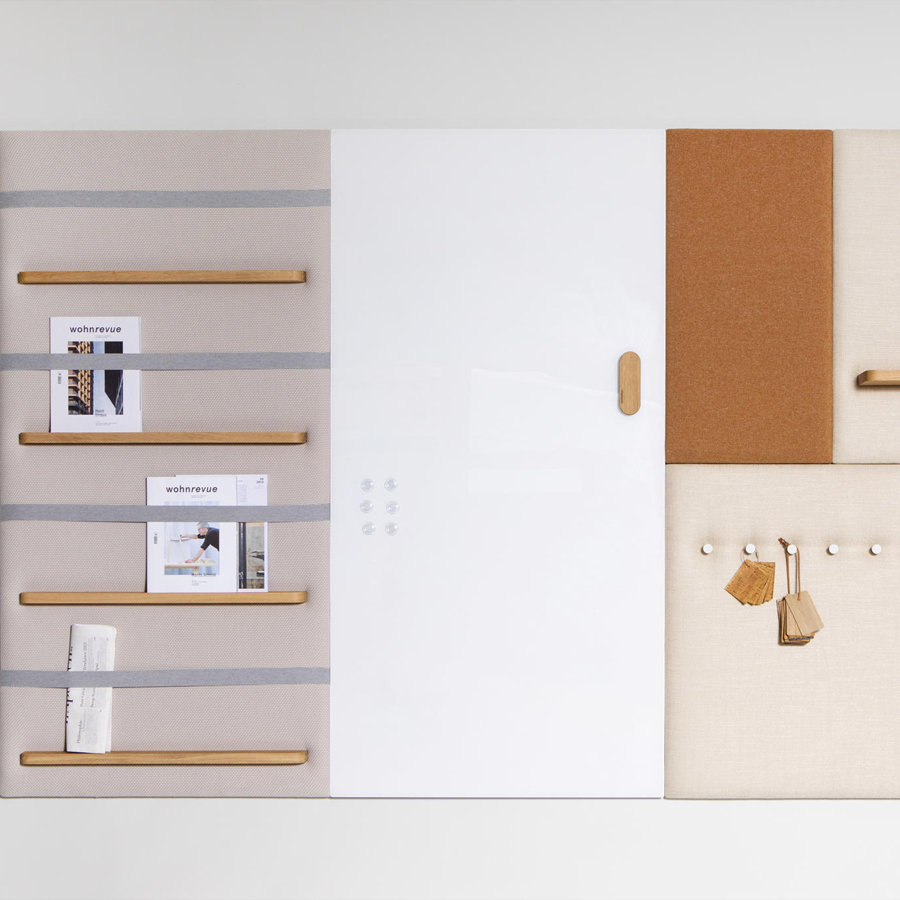 Cascando Pillow Grid Whiteboard 160x80 cm | Zubehör: Tafelwischer und Magnete | Beispielbild