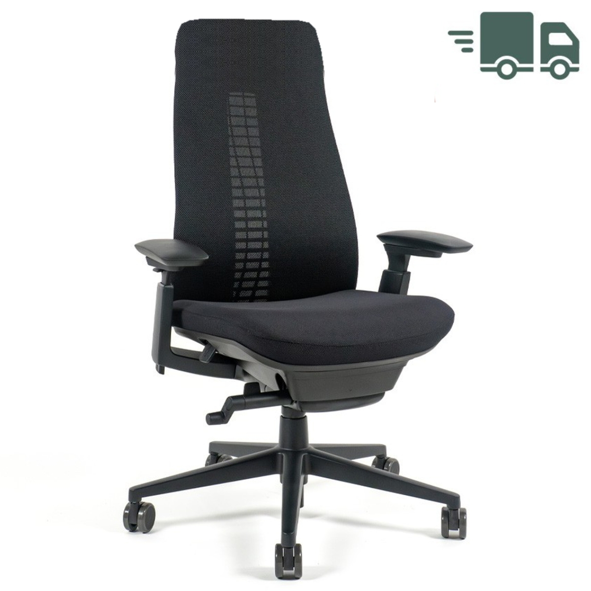HAWORTH Fern Bürostuhl | Bis 150 kg | AKTION Komplettmodell | Black Edition