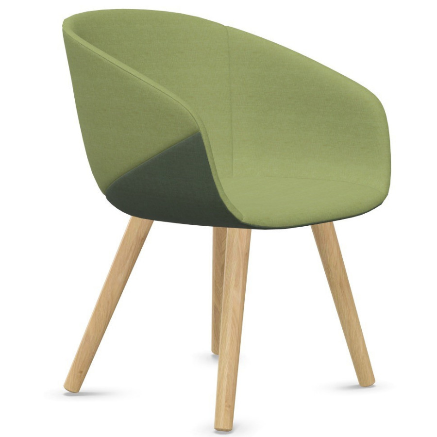 Bejot Oxco OX W 740 Sessel mit Holzbeinen - zweifarbig