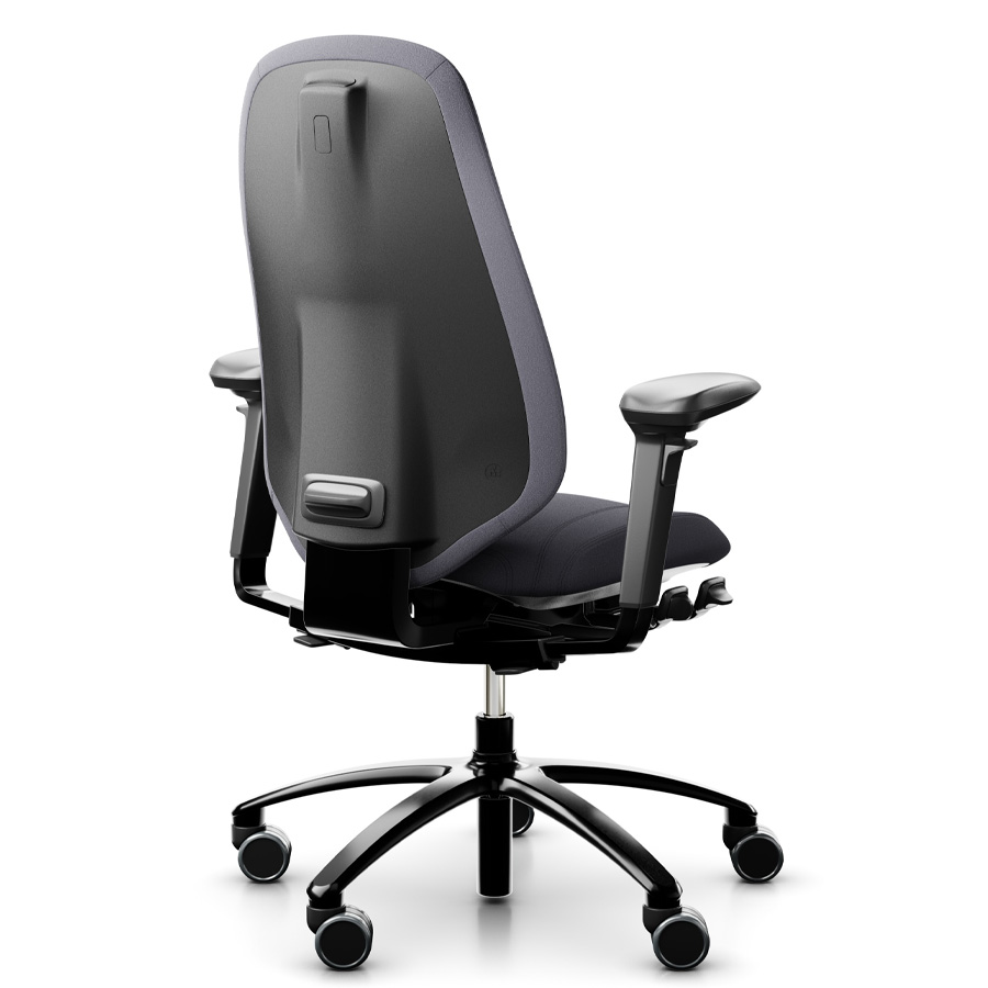 RH Mereo 300 black hohe Rückenlehne und Armlehnen - Rückansicht