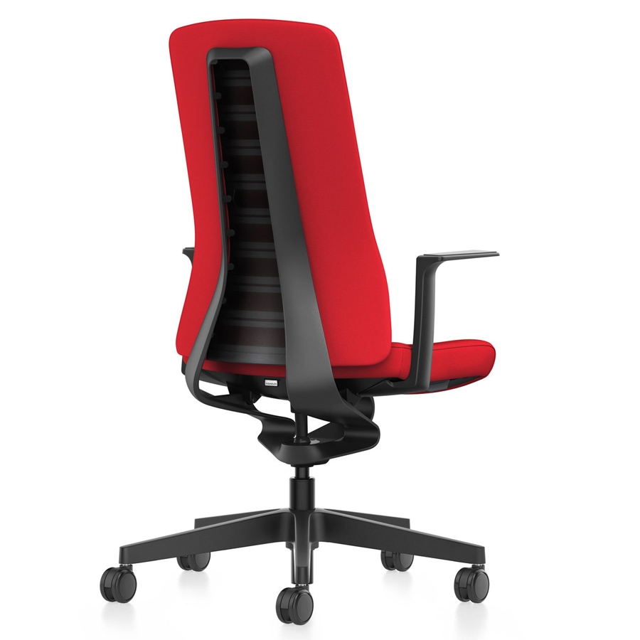 Interstuhl PUREis3 PU113 schwarz rot - T-Armlehnen fix