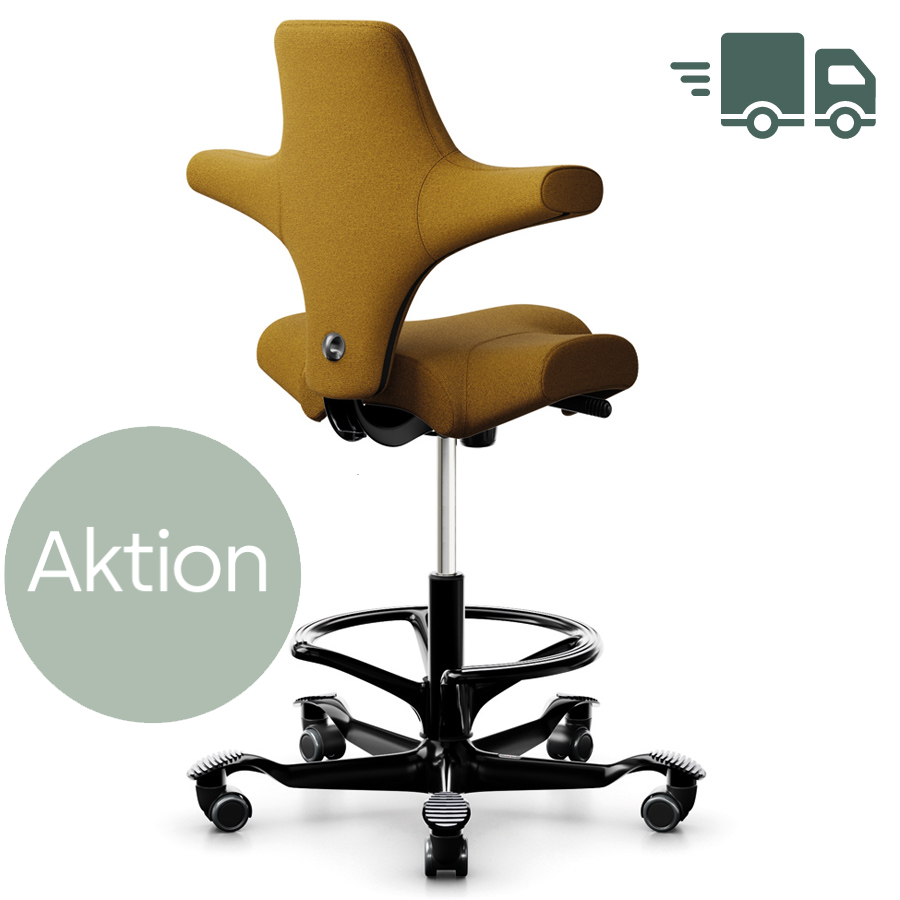 HAG Capisco 8106 Ocker Capture Stehhilfe mit Fußring - Rückansicht