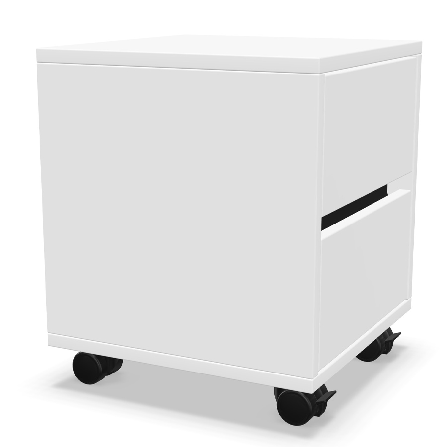 Palmberg Rollcontainer/Sitzhocker FIFFI weiß - seitlich