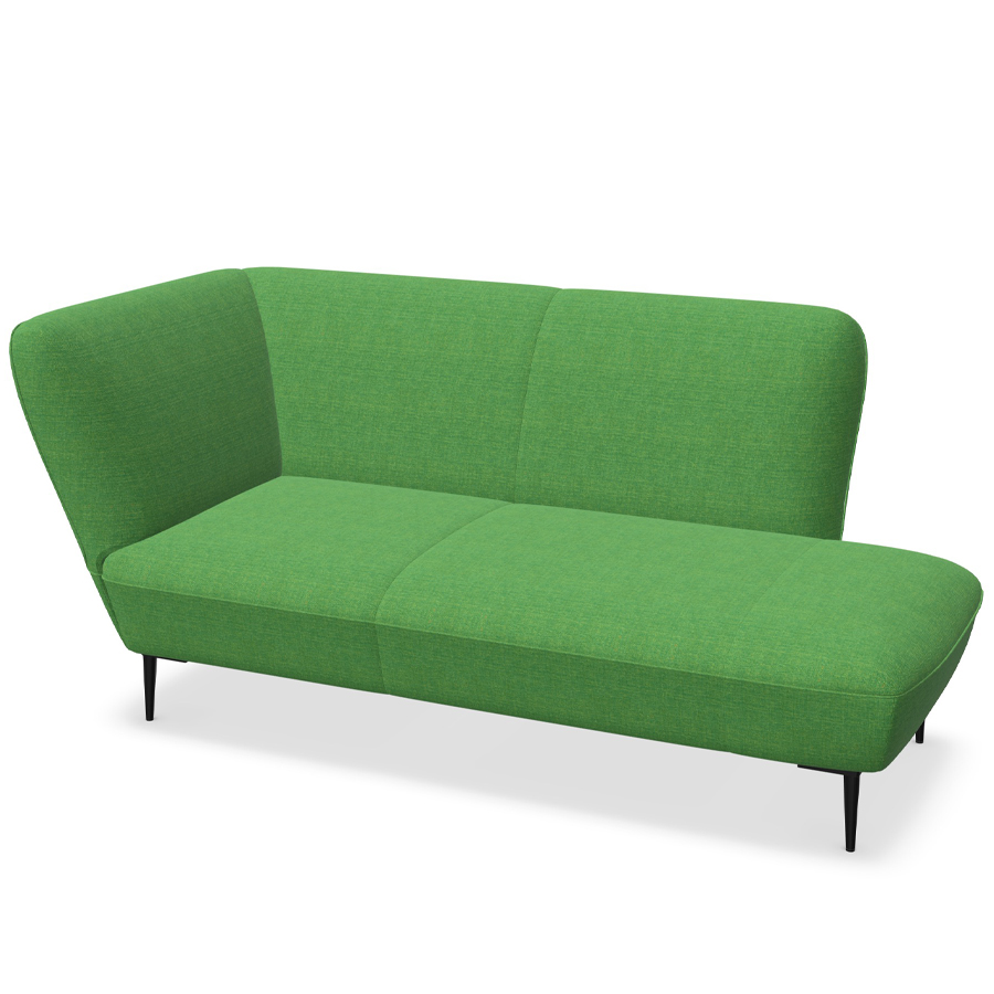 W. Schillig Chaiselounge Ella mit Metallfüßen - grün - Seitenteil links