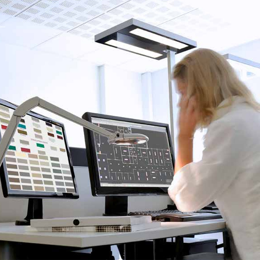 GLAMOX Free LED Stehleuchte dimmbar über Taster - Beispielbild 2