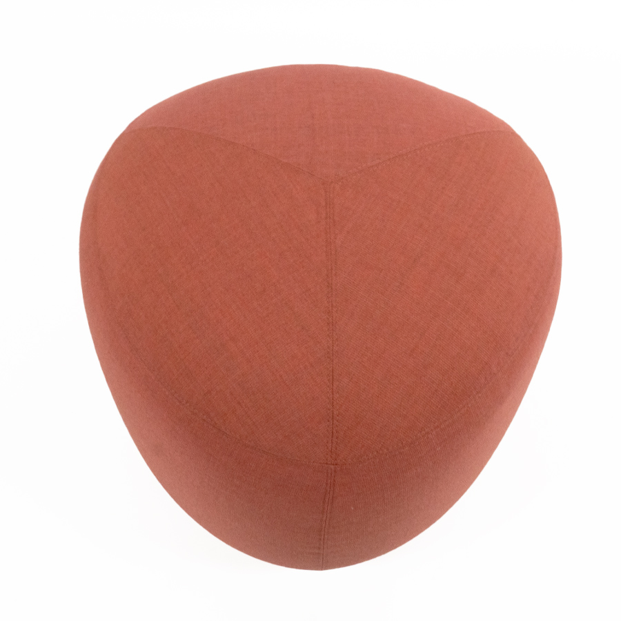 lapalma KIPU Sitzhocker | Bezug Canvas rosa meliert | Draufsicht