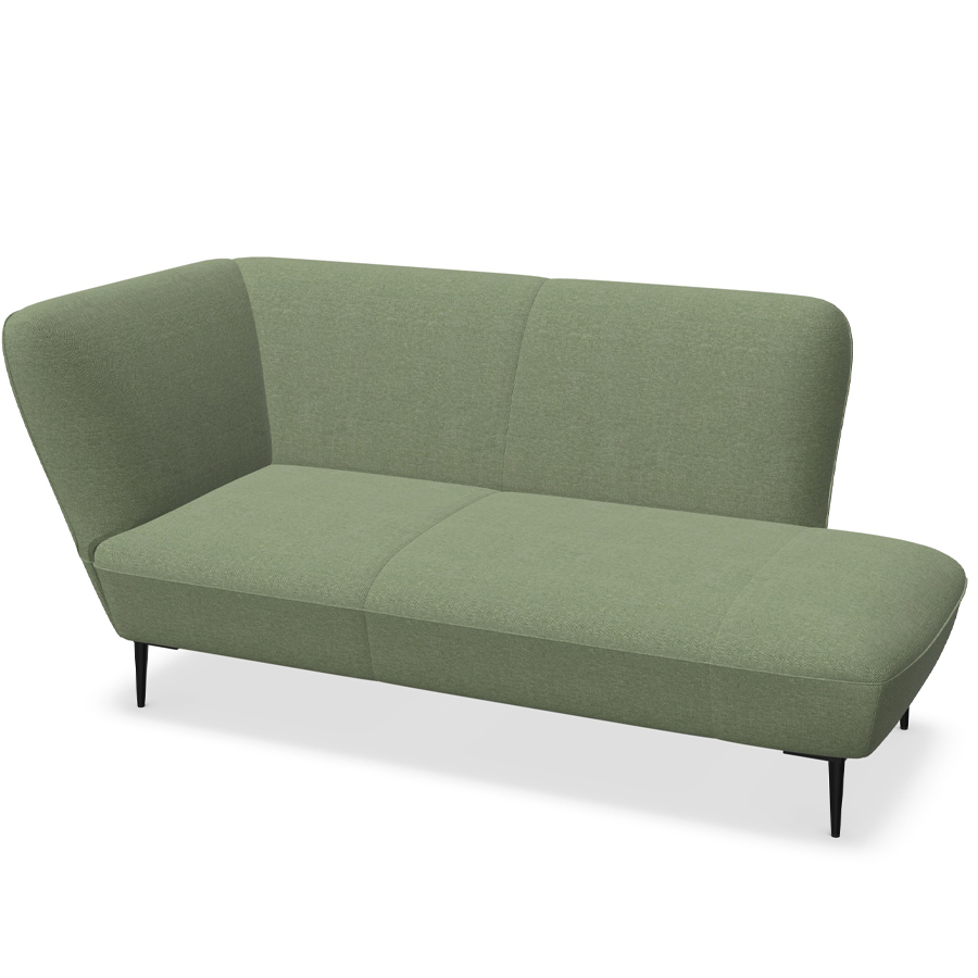 W. Schillig Chaiselounge Ella mit Metallfüßen - hellgrün - Seitenteil links