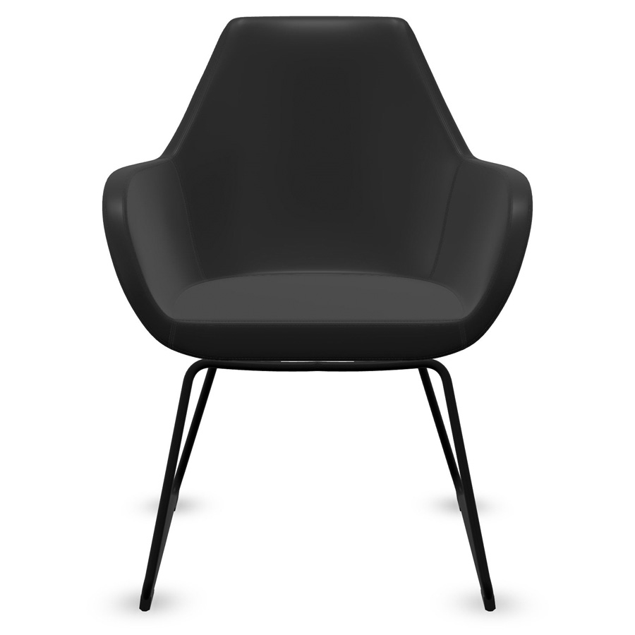 Profim FAN 10 V mit Kufen schwarz Stoffbezug schwarz Frontansicht