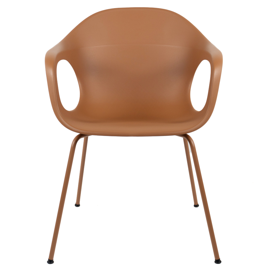 Kristalia ELEPHANTINO Stuhl mit Vierfußgestell Farbe terracotta - Front