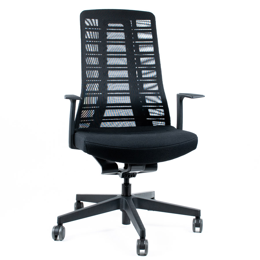 Interstuhl PUREis3 PU213 Bürostuhl schwarz mit Netzrücken