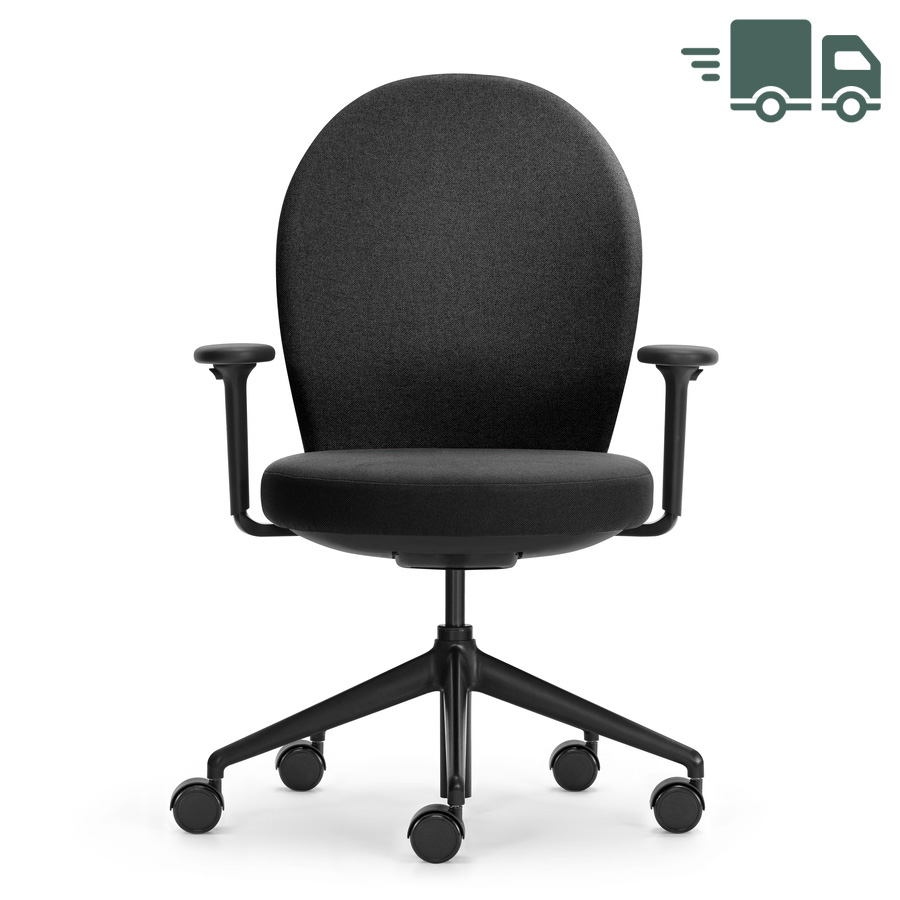 Girsberger Marva Bürostuhl Homeoffice mit Standardrollen - schwarz
