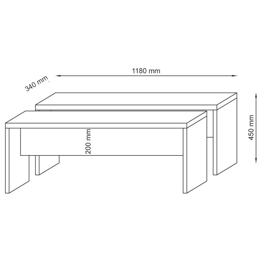 Technische-Zeichnung Sitzbank