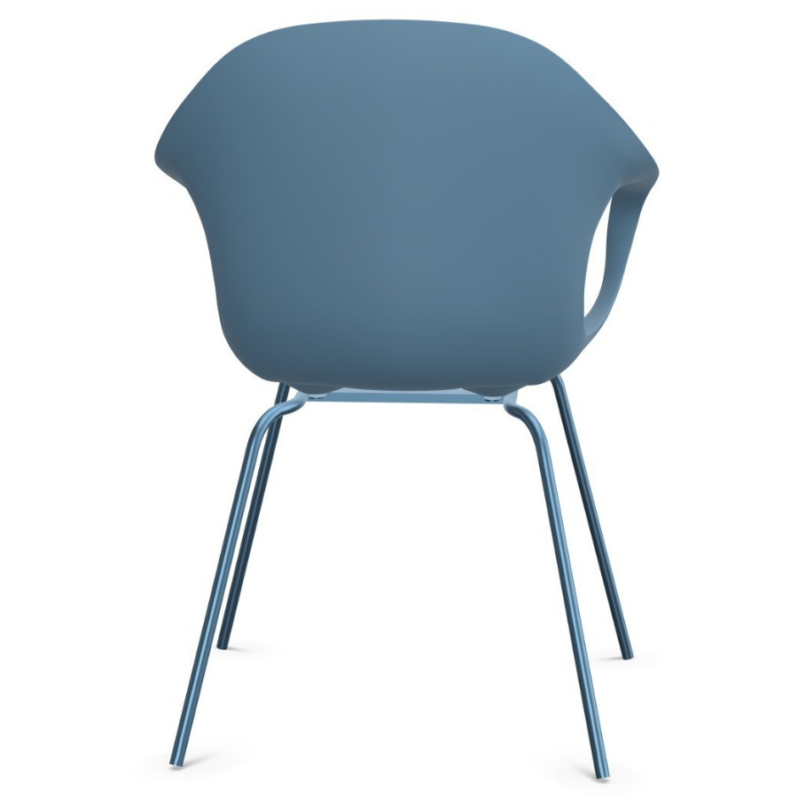 Kristalia ELEPHANT Stuhl mit Vierfußgestell Farbe blau - Rückansicht