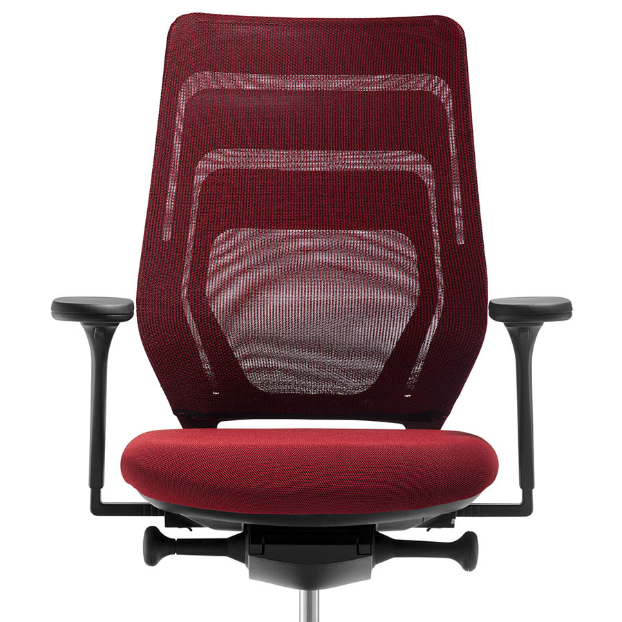 fm Asiento Bürodrehstuhl in Rot konfigurierbar Rückenlehne Transparent