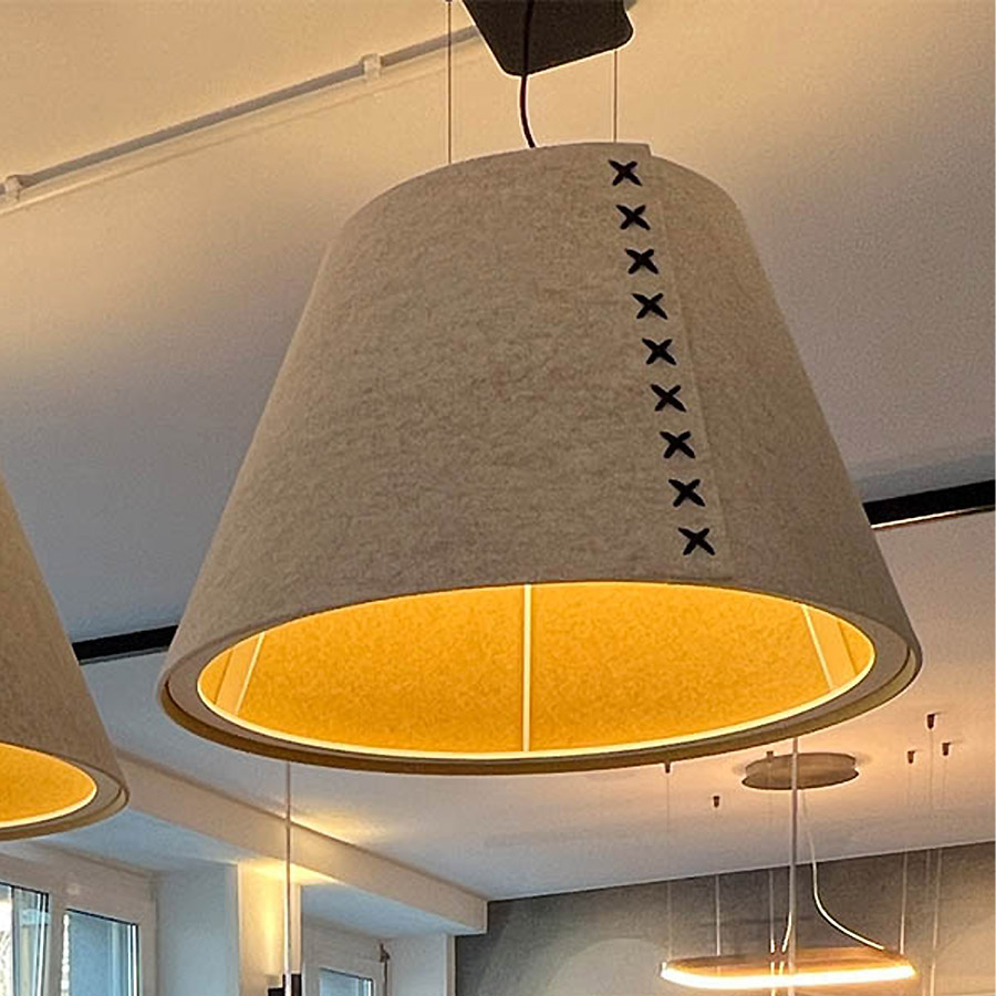 BuzziSpace BuzziShape - Größe M - Außen BuzziFelt Offwhite 63, Innen BuzziFabric Mustard 63