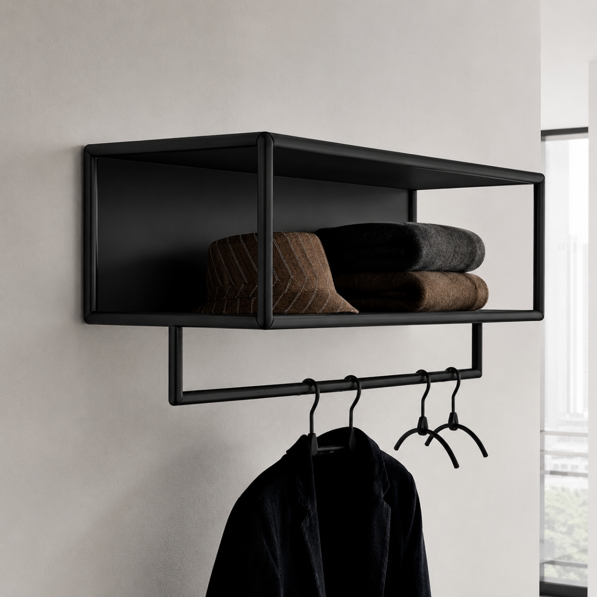 BOSSE Wandgarderobe Black Edition | Breite 80 cm