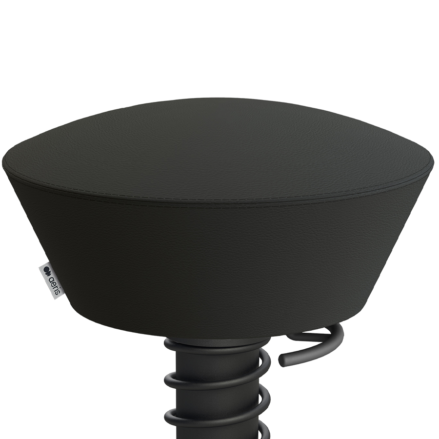 Aeris Swopper Kunstleder Uruguay schwarz mit Rollen - Nahaufnahme