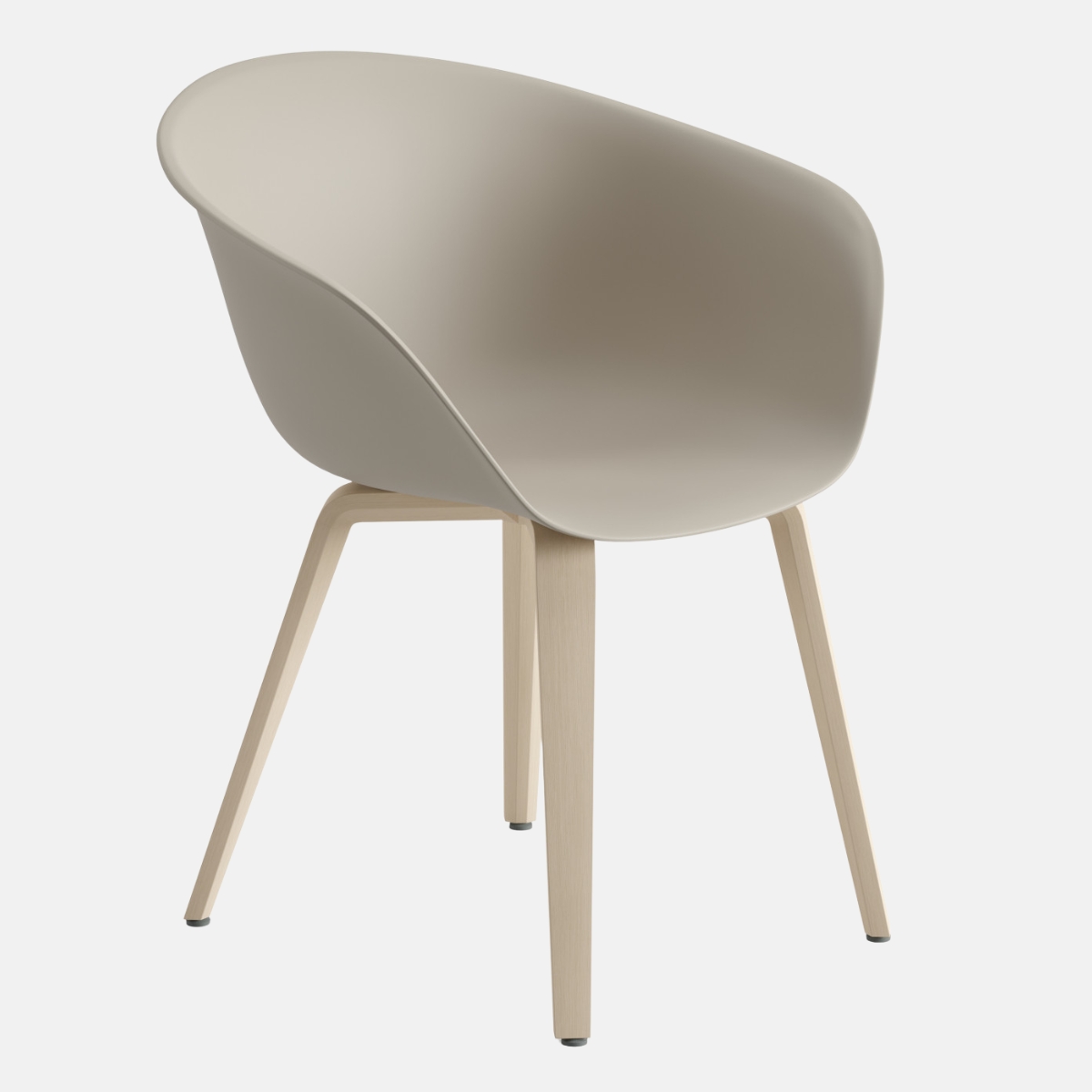arper duna 02 mit holzgestell, schale beige