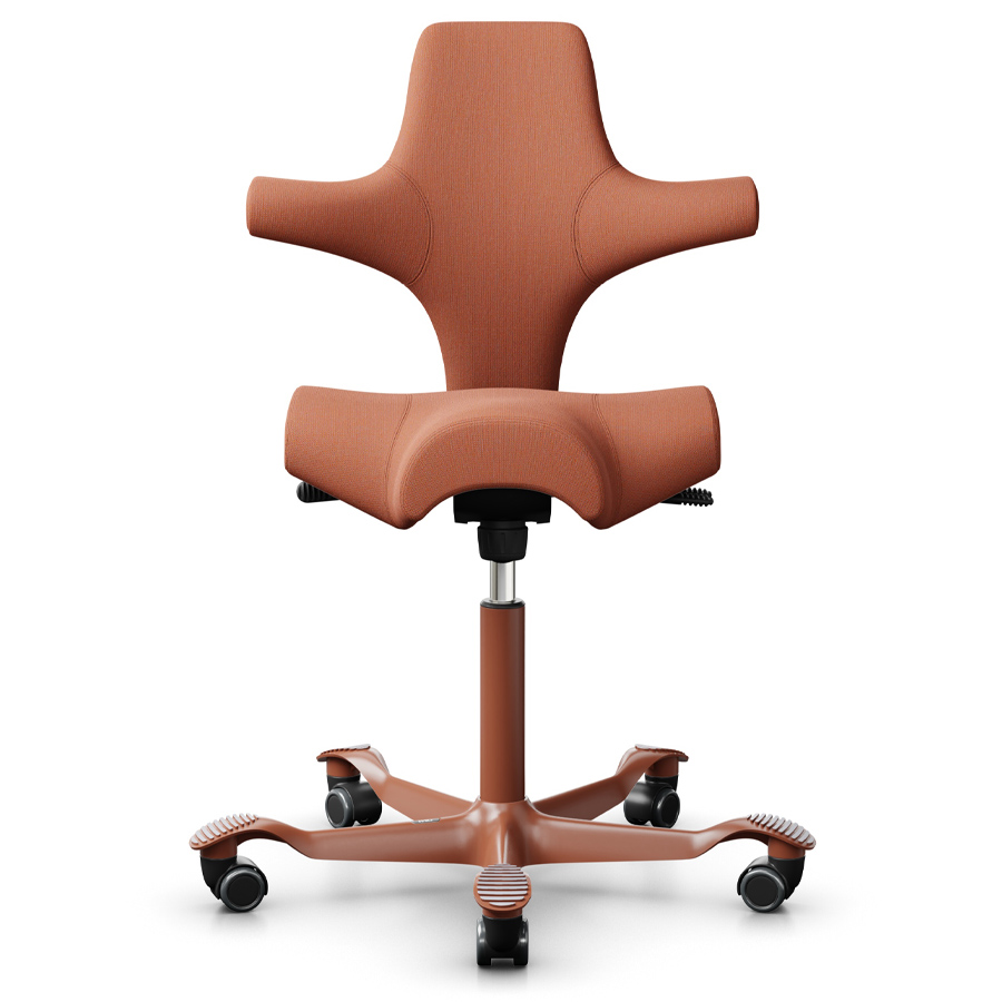 HAG Capisco 8106 Stoff Capture Farbe orange-rot 4301 - Gestell Blush Rose - Front