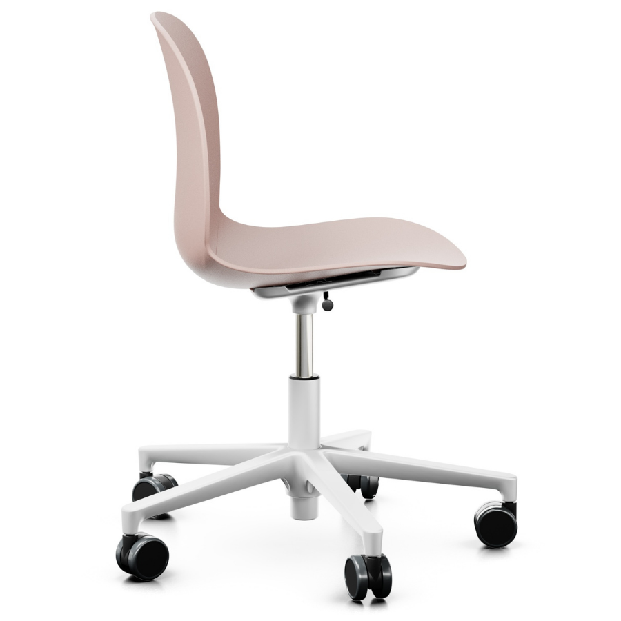 Profim Noor (6070) Bürostuhl Sitzschale rosa ohne Armlehnen - Seitenansicht